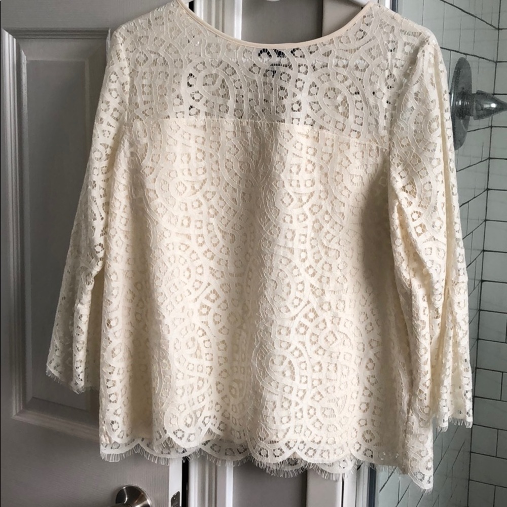 Lace bell sleeve shirt